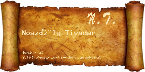 Noszály Tivadar névjegykártya